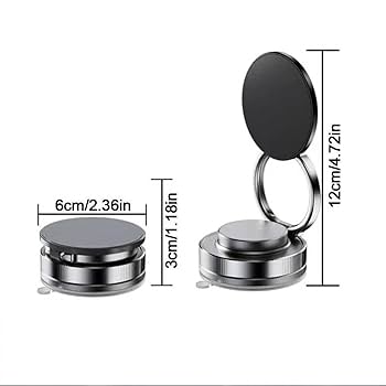Upgraded 360° Vacuum Magnetic Car Phone Holder, Strong Suction Cup Phone Mount [89+LBS Suction & 2600gf Magnetic], Foldable Portable Cell Phone Holders for Phone16/15/14/13/12 Series   East to Use