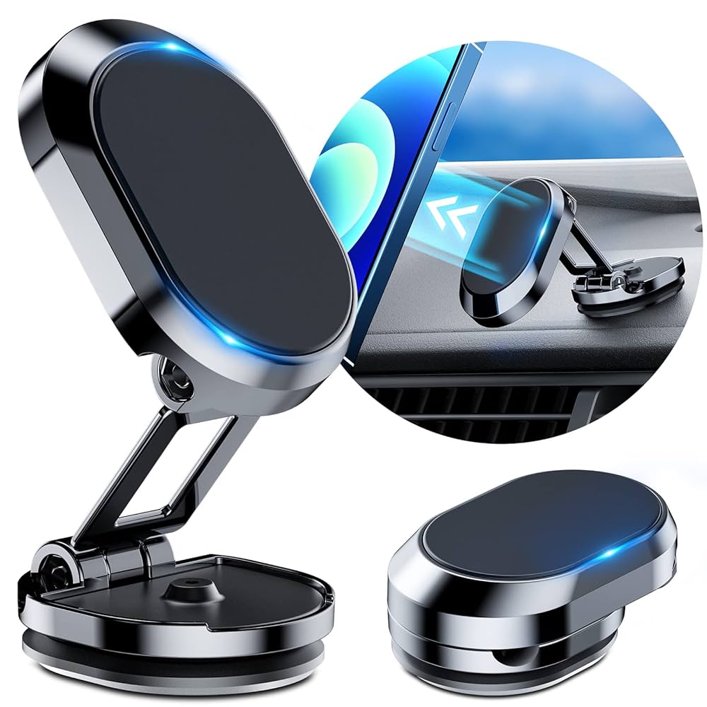 Car Folding Magnetic Phone Holder 360 Rotation