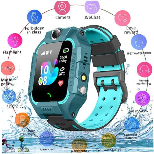 Kids Smartwatch with GPS, Camera, Two-Way Calling & SOS – Waterproof Safety Tracker Watch