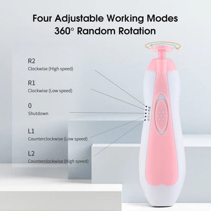 Electric Baby Nail Trimmer with 4 Adjustable Modes – Safe & Gentle Nail Care for Infants and Toddlers