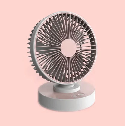 Mini Foldable Fan - Portable, Rechargeable & Quiet Cooling for Home, Office & Travel