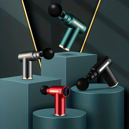 Massage Gun Deep Tissue, Silent Brushless Motor and Portable Massage Gun with 4 Interchangeable Heads for Deep Muscle Relief and Relaxation, Relax Gift