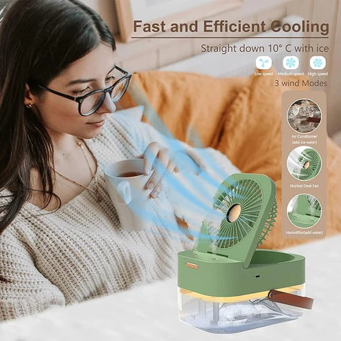 🌬️ Mini Portable Air Conditioner Fan – 3-in-1 Cooler, Humidifier & Air Purifier