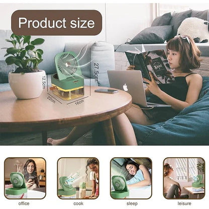 🌬️ Mini Portable Air Conditioner Fan – 3-in-1 Cooler, Humidifier & Air Purifier