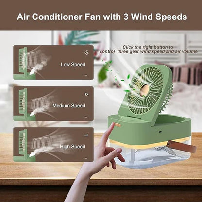 🌬️ Mini Portable Air Conditioner Fan – 3-in-1 Cooler, Humidifier & Air Purifier