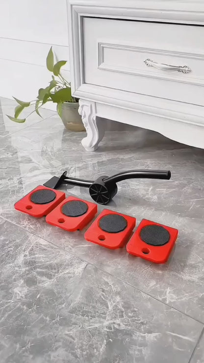 Heavy-Duty Furniture Mover Set with Lifter and Rollers - Effortless Moving Tool